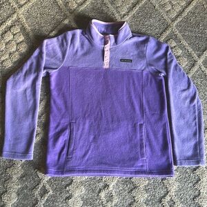 Light Purple Columbia Girls’ Steens Mountain Quarter Snap Fleece Pullover